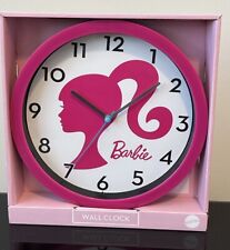 Mattel Barbie Wall Clock - Hot Pink - Genuine BRAND NEW picture