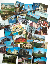 75 Vintage MASSACHUSETTS Postcard lot Landmarks Unposted RPPC, Chrome, Blk White picture
