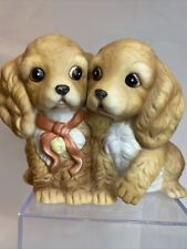 Vintage Homeco 1988 “Masterpiece Porcelain” Cocker Spaniel Puppies Figurine picture