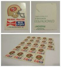Vintage 49ers Fan Stickers Promotional Bud Man Budweiser Bud Light 1989 Set 23 picture