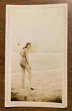 1929 Pretty Attractive Woman Swimsuit Sexy Curves Butt Lesbian Int Flapper Photo picture
