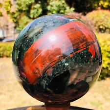 4.44LB  Natural African Blood Stone Quartz Sphere Crystal Ball Reiki Healing picture