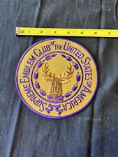 Vintage Supreme Emblem Club, Elks,  Patch Deer Purple HUGE picture