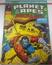 💥 PLANET OF THE APES AND DRACULA LIVES #107 MARVEL UK 1976 KA-ZAR MAN-THING FN picture