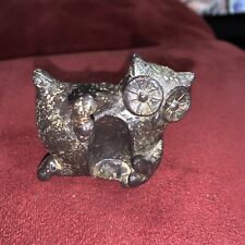 Vintage Owl Candle Holder Mid Century Modern 1950 60s 70s Brown picture