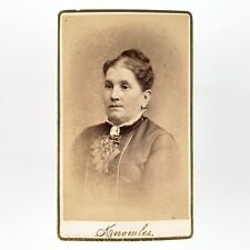 Woonsocket Rhode Island Woman CDV Photo c1875 Knowles Lady Antique Card B3180 picture