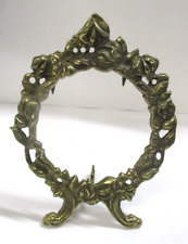 Vintage Lou Ehrlich Ornate Brass Stand Up Picture Frame Korea 1977 picture