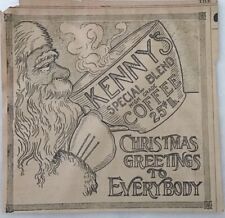 1910 newspaper ad for Kenny's Special Blend High Grade Coffee - Santa Claus Xmas picture