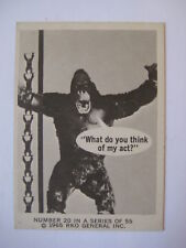 vtg 1965 King Kong RKO Donruss TRADING CARD movie gum puzzle B&W photo set 20 picture