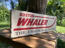 Boston Whaler Wood Sign Nautical Distressed Vintage Antique Look picture