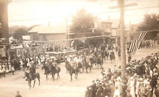 WWI Patriotic Parade Soldiers Marines Police Street Horses Real Photo Postcard picture