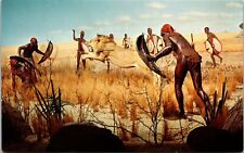 Milwaukee Wisconsin WI Public Museum Masai Lion Hunt Diorama Postcard picture