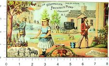 1870's Large Whitman's Fountain Pump Receipts for Destroying Insects Card #G picture