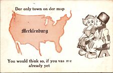 Postcard Mecklenburg New York - Der Only One Town on Der Map - Pmrk 1913 picture