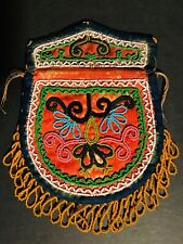 AWESOME 19th C SENECA / MICMAC BEADED BAG,INCREDIBLE SEED BEAD DESIGN,EXCELLENT picture