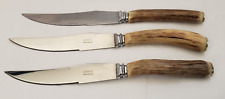 Hoffritz Made in England Antler Handled Steak Knives - Set of 3 picture