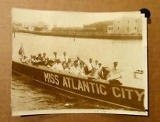 1939 antique MISS ATLANTIC CITY nj SEPIA original BOAT PHOTO people boardwalk picture