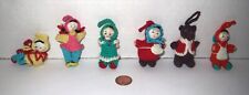 Antique Japanese MINIATURE LOT - MICRO HAND CROCHETED DOLL & TEDDY BEAR picture
