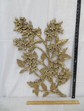 VINTAGE 33” SYROCO LARGE DOGWOOD FLOWERS BRANCH WALL  ART SCULPTURE 7031 MCM  picture
