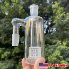1x 14mm Glass Ash Catcher 90 Degree Water Bong 90 °Thick Pyrex Glass Bubbler. picture