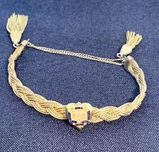 Vintage U. S. Naval Academy Ex Trident Scientists Gold Fill Bracelet Locket picture