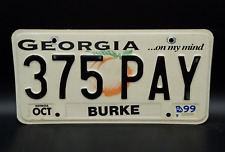 1999 GEORGIA Peach License Plate # 375 PAY picture