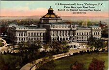 US Congressional Library DC Washington Vintage Post Card - C1 picture