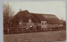 RURAL HOUSE & BARN THATCHED ROOF c1910 real photo postcard rppc germany norway picture