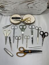 14 Piece Vintage Scissor/Shears Lot- Stork Embroidery, Kane Kut, Royal Sup, Wiss picture