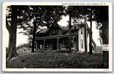 Palmyra New York~Joseph Smith's Old Home~Mormon Bible Tree Sign~1931 B&W Litho picture