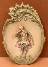Antique Victorian Man Bisque Wall Hanging Andrea By Sadek Made In JAPAN picture