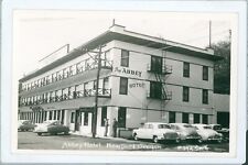 RPPC Newport OR Abbey Hotel Autos Oregon c1950s Smith photo postcard EP1 picture