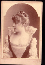 ANTIQUE VINTAGE  LARGE PHOTO VICTORIAN LADY DATED 1881 SCHAARA STUDIO BERLIN picture