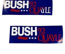 BUSH Quayle 1992 Bumper Stickers Original Republican Re-election Lot of 2 New picture