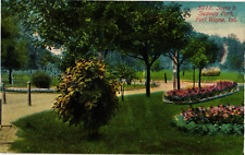 Scene in Swinney Park Fort Wayne IN Divided Unposted Postcard c1910 picture