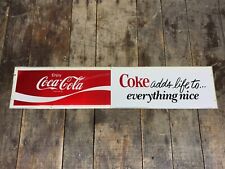 Vintage Coca Cola Metal Sign Display Coke Adds Life to Everything 32