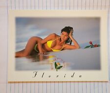 Vintage Florida Girl Postcard Risque Beach Bikini Female Model 80s 90s  7