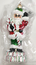 Christopher Radko Christmas Joy Peppermint Candy Santa Ornament 000760A Retired picture