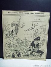 WWII Anti Nazi Hitler Newspaper Clipping 1944 Caricature Goring Himmler Cartoon picture