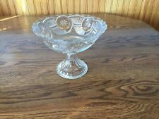 Antique Compote Dish, Footed Bowl, Mid Century.  7 1/4” diameter, 6” high picture