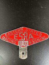 Vintage 1948 Eastern States Racing Association License Plate Topper NOS picture