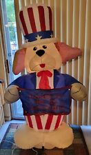 GEMMY AIRBLOWN INFLATABLE 4TH OF JULY PATRIOTIC PUPPY DOG *RARE~PROTOTYPE* 6FT  picture