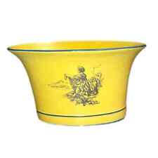 Vintage Chelsea House Cachepot Planter Italy Yellow And Blue Hand Painted picture