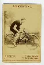CABINET CARD – ADVERTISING  - THE KEATING BICYCLE – 1892 picture