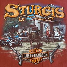 Harley Davidson T Shirt Men's L Sturgis South Dakota 2011 Hanes Beefy Heavy picture