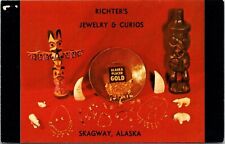 Richters Jewelry & Curios Shop Skagway Alaska Placer Gold Chrome Postcard picture