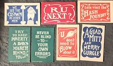 Lot 7  Antique 1907 Postcards Zim AH D. Hillson Maxims Sayings R U Next Hash Fou picture