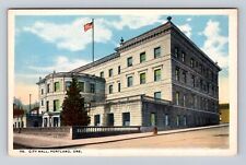 Portland OR-Oregon, City Hall, Antique, Vintage Souvenir Postcard picture