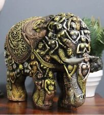 Antique Elephant Showpiece for Home Office Decor (Rustic Antique Color) Gift Pcs picture