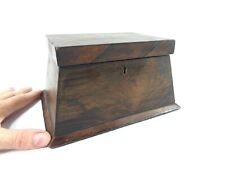 Antique Rosewood Tea Caddy Tapered Sides picture